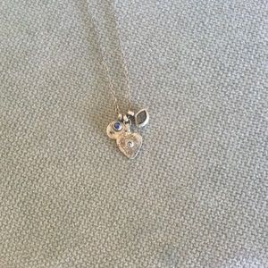 BRAND NEW Chan Luu Sterling Silver/Lapis/Crystal Charm Necklace 17”